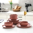 thumbnail image 5 of Stone Lain Logan 12-Piece Dinnerware Set Stoneware, Terracotta, 5 of 6
