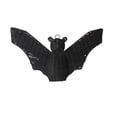thumbnail image 2 of Halloween Decorations for Home, Hanging Bats Halloween Decor, Black Halloween Decor, Rattan Wall Decor, 10X4.5 Inch 1 Piece Woven Black Rattan Bat Hanging Ornament for Spooky, 2 of 9