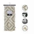 thumbnail image 3 of Alek Throw Ivory Acrylic 50"x60" Luxuriously Soft Ikat Diamond Design, 3 of 8