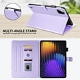 thumbnail image 4 of for Xiaomi Poco Pad X1 11.2 inch 2025 Case, Rhombus Pattern Multiple Viewing Angles Stand Slim Folio Cover (Purple), 4 of 6