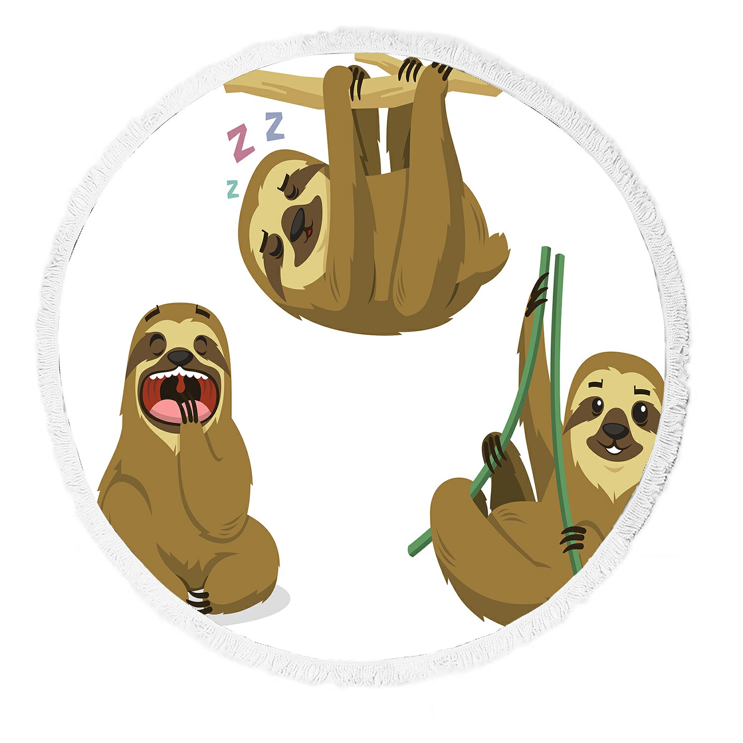 ABPHQTO Sloth Rain Forest Two Toed Lazy Mammal Hanging Sloths Beach