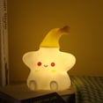 thumbnail image 4 of Silicone net Red Light Kids Cartoon Gift bedroom with sleep clap Light recargable seven colors small night lamp rabbit stars, 4 of 4