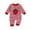 Red, variant on Newborn Onesies Boy Shoulder Snap Romper Solid Color Long Sleeve Sweatshirt Romper Footless Pink 6 M-12 M