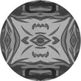 thumbnail image 1 of Ahgly Company Machine Washable Indoor Round Transitional Dark Gray Area Rugs, 6' Round, 1 of 7