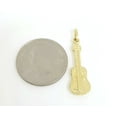 thumbnail image 4 of New 14k yellow Gold hollow guitar music Pendant charm 3D fine gift jewelry 1.4g, 4 of 12