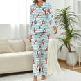thumbnail image 2 of Top-kevin Women's Pajama Sets Sea Lobster Cartoon Long Sleeve Lounge Sets Pjs Sleepwear with Pockets, 2 of 12