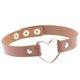thumbnail image 1 of Collar con forma de corazón de melocotón de cuero sintético negro para mujer, estilo japonés, estilo punk, estilo harajuku, para discoteca, para chica suave, 1 of 6