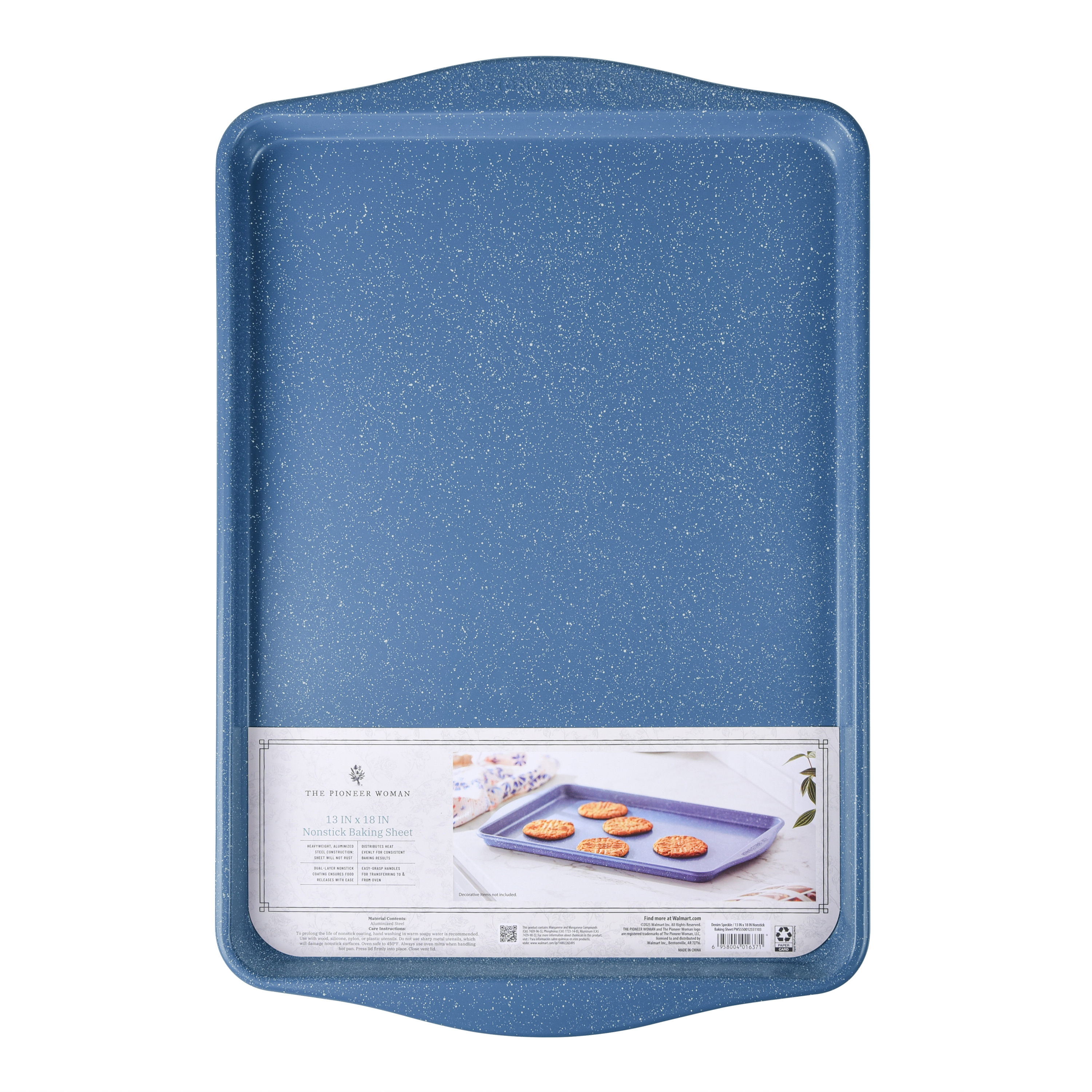 The Pioneer Woman Large Nonstick Cookie Sheet, Blue Speckle photo 7