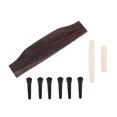 thumbnail image 3 of Acoustic Guitar Replacement Set Bridge End Pins Bone Saddle & Nut and wood Bridge Parts, 3 of 5