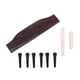 thumbnail image 3 of Acoustic Guitar Replacement Set Bridge End Pins Bone Saddle & Nut and wood Bridge Parts, 3 of 5