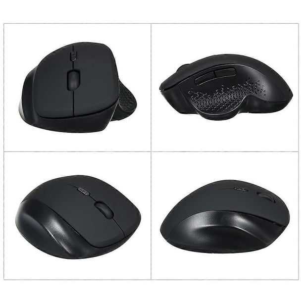 2.4G Wireless Optical Vertical Mouse 6 Keys Ergonomic Office Mouse 3 Adjustable movement speed Comfortable Hand Feel for PC Laptop Black