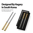 thumbnail image 5 of Hagary Dragon Metal Reusable Chopsticks Gold 5 Pairs, 5 of 6