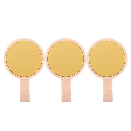 

Thinsont Pack of 3 Hanger Portable 360 Degree Rotatable Round Self-adhesive Punch-free Bathroom Kitchen Wall Heavy Duty Hook Yellow