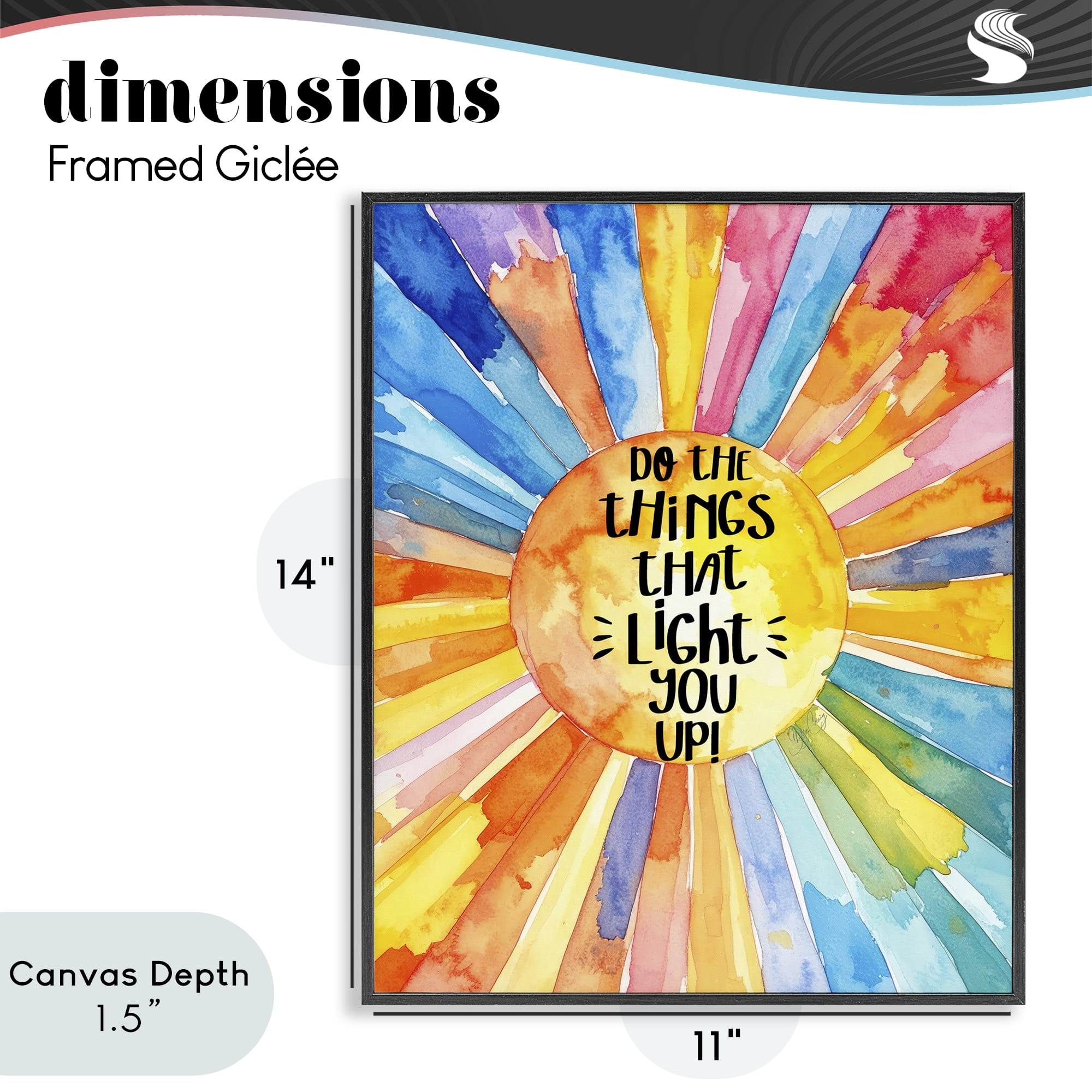 Stupell Industries Things That Light You Up Black Framed Giclee Art, design by Shelly Craig