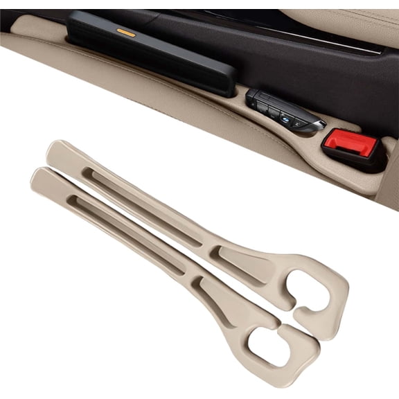 Car Seat Gap Filler 2-Pack, Car Seat Gap Plug with Storage Slot Auto Accessories for SUV Truck Sedan