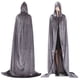 thumbnail image 2 of Moyic Capa con capucha de Halloween Capa larga de terciopelo Disfraces de cosplay Capa larga de unisex Kits de decoración para fiestas gris S, 2 of 6