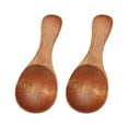 thumbnail image 2 of Dusknt Wooden Spoon New Year Special! 10 Pack Wood Spoon with Short Handle Perfect for Jam Sugar Coffee Tea Ice Milk Powder, Clearance Sale!, 2 of 7