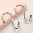 thumbnail image 5 of QIANJIA Shower Curtain Hooks, Rust Proof Shower Curtain Rings for Bathroom, Silver Metal Decorative Shower Curtain Hooks Hangers for Shower Curtain Rod, Set of 12 T-Bar Design, 5 of 6