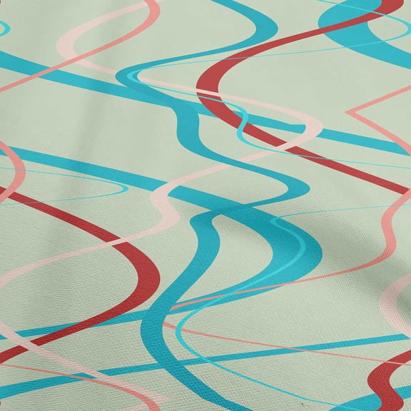 oneOone Cotton Poplin Light Mint Green Fabric Geometric Fabric For Sewing Printed Craft Fabric By The Yard 42 Inch Wide-CV