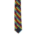 thumbnail image 3 of Rainbow Striped Thin Style Men's Hand Made Neck Tie, 3 of 3