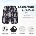 thumbnail image 3 of Yiaed Sloths Dancing Print Mens Swim Trunks Bathing Suit Compression Liner Beach Swim Shorts Swimwear Quick Dry Zipper Pocket No-Chafing Board Short-, 3 of 6