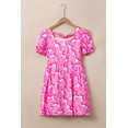 thumbnail image 4 of FOLUNSI Elegant Rose Floral Square Neck Dress - High Waist Flowy Fit, 4 of 8