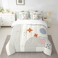 thumbnail image 2 of YST Abstract Red Sun 7-Piece Bedding Set, Geometric Lines, Queen, 2 of 4