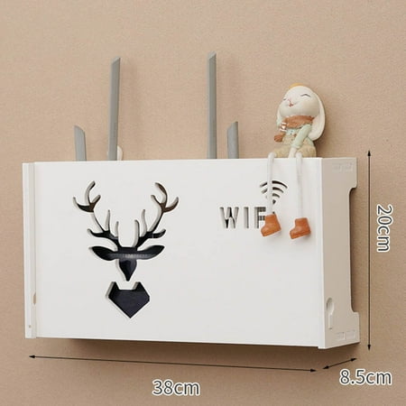 

Large Wireless Router Rack Wifi Storage Box Tv Lower Plug-In Shielding Box