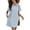 Light Blue, variant on Womens Linen Shirt Dress Summer Casual Short Sleeve Button Down Mini Dresses Beach Cover Up Shirts with Pockets