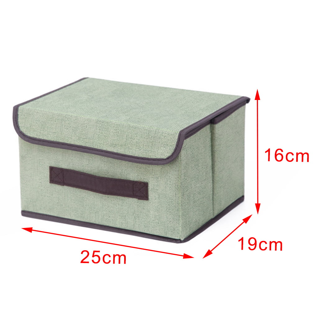 Details about   Collapsible Foldable Storage Bin Box w/ Lid Fabric Organizer Container Basket US 