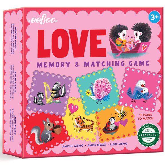 Juego de memoria y combinación eeBoo Love Little Square desde hace más de 3 años