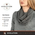 thumbnail image 6 of Alpaca Knit Infinity Scarf - Super Soft Baby Alpaca - Made in the USA - Grey, 6 of 7