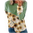thumbnail image 2 of Ichuanyi liquidación de moda mujer cuello redondo de manga larga impresión de camiseta tops sueltas ICHUANYI WER202308241537, 2 of 9