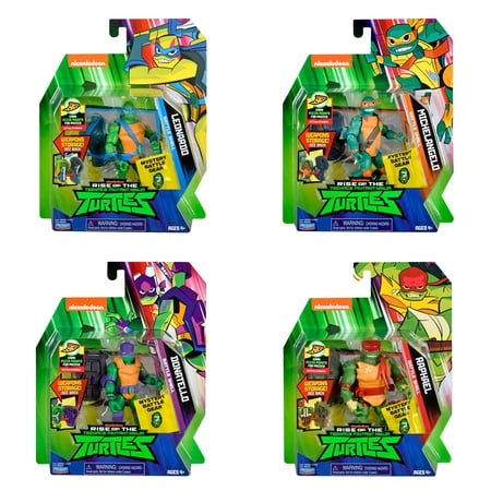 Rise of the Teenage Mutant Ninja Turtles Basic Battle Shell Figure 4 Pack - Soft Bundle