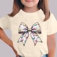 thumbnail image 1 of Blusas y camisas de manga corta con cuello redondo Camiseta estampada de manga corta de Pascua para niños Cuello redondo Manga corta Casual Versátil Para niñas Niños Top de poliéster, 1 of 5