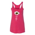 thumbnail image 2 of Wild Bobby Faith Flower Script Inspirational/Christian Women Tri-Blend Racerback Tank Top, Shocking Pink, X-Large, 2 of 6