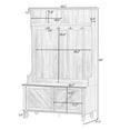 thumbnail image 2 of Hall Tree with Bench and Shoe Storage, 3 in 1 Entryway Bench with Coat Rack, Mudroom Bench with Storage and 4 Double Hooks, Entryway Furniture for Hallway (White, 40.2" L x 17.7" W x 65" H), 2 of 9
