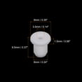 thumbnail image 2 of 20Pcs T Type Rubber Grommet Mount Dia 6mm ID 3.5mm H 9.5mm Seal Protection Flexible Hole Plugs White, 2 of 5