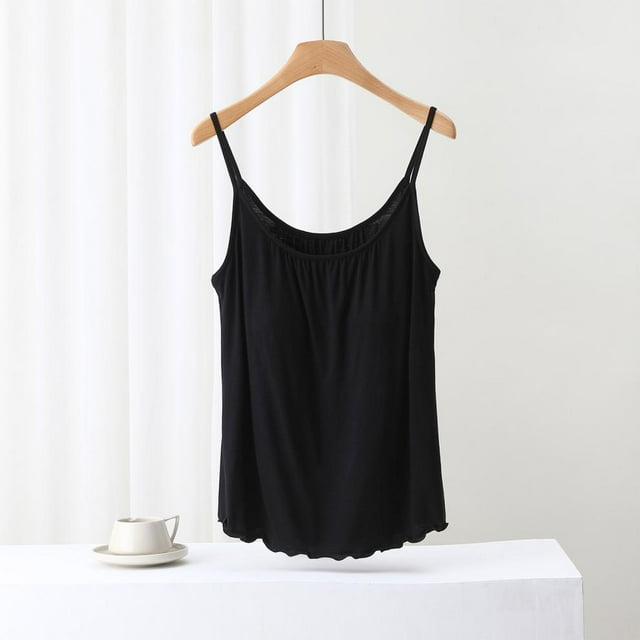SDNall Blouse Femme Unie Décontractée Mode Col Rond Régulière Sans Manches Vêtements de Nuit Hauts