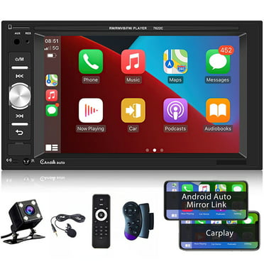 Charles Keasing Kust bijtend Dual Electronics XDCPA10BT 7" Touch Screen Digital Media Double DIN Car  Stereo Receiver with Apple CarPlay and Android Auto , Built-in Bluetooth  with USB Playback and Charging - Walmart.com