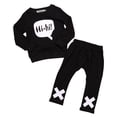 thumbnail image 1 of 2 uds. Ropa para bebés recién nacidos, camisetas negras, conjunto de pantalones y mals, trajes Zulema ropa de recién nacido, 1 of 7