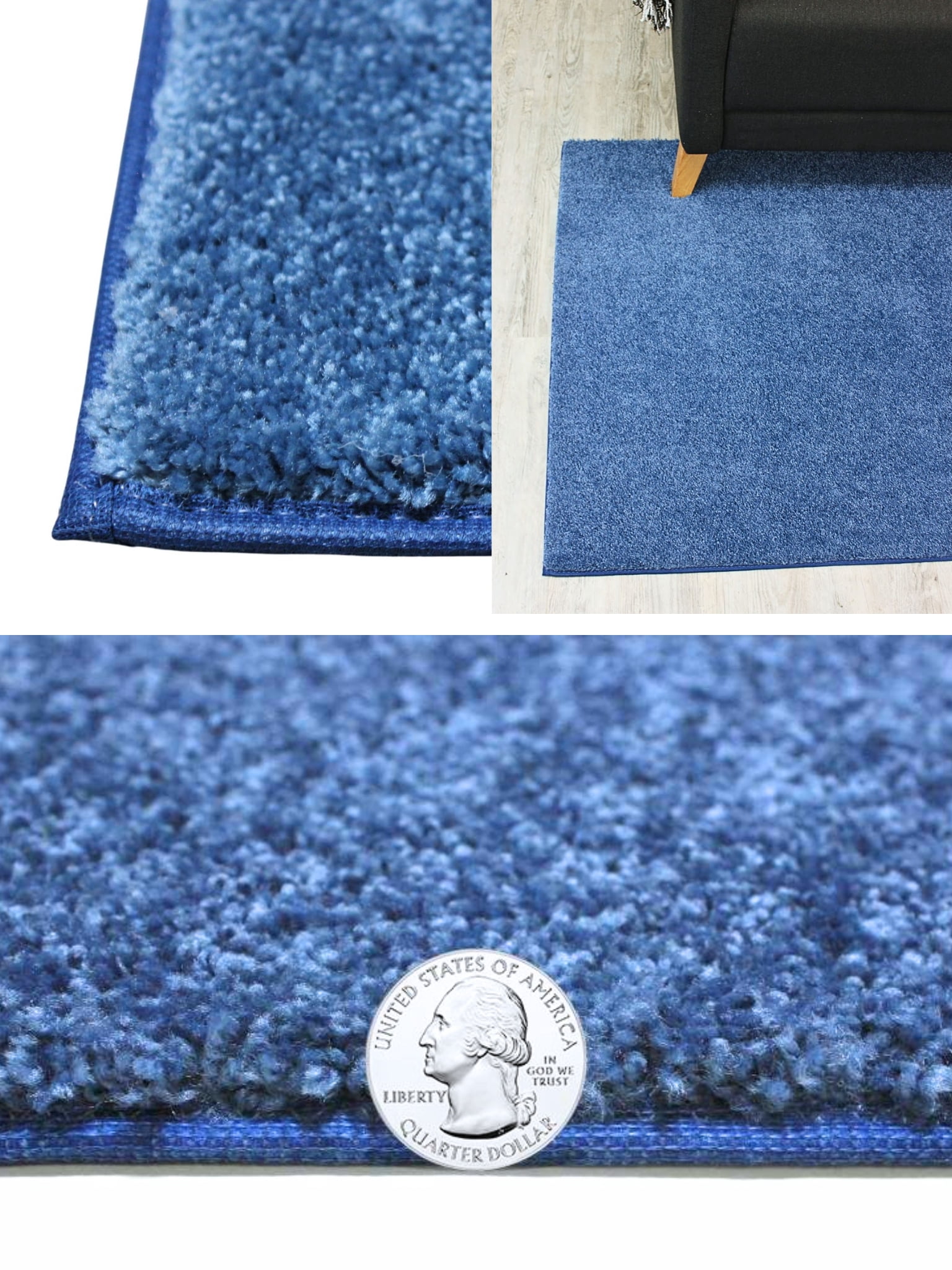 Koeckritz Rugs Kid Crossing Soft Area Rug, 5'x5', Blue, for Living Room, Bedroom