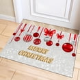 thumbnail image 3 of Red Bow Silver White Chandelier Area Rugs, Merry Christmas English Indoor Non-Slip Kids Rugs, Machine Washable Breathable Durable Carpet for Teen Room Home Decor 3'x4', 3 of 6
