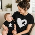 thumbnail image 5 of Mom and Baby Shirt, Puzzle Heart Matching Family Shirts, Cute Mama and Mini Outfit, Mother Child Gift, Birthday Gift for Mom and Baby, 5 of 7