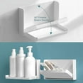 thumbnail image 4 of Small Floating Shelf for Wall, Foldable Bathroom Wall Mount, Bedside Phone, Remote, Adhesive Shelf,B, 4 of 7