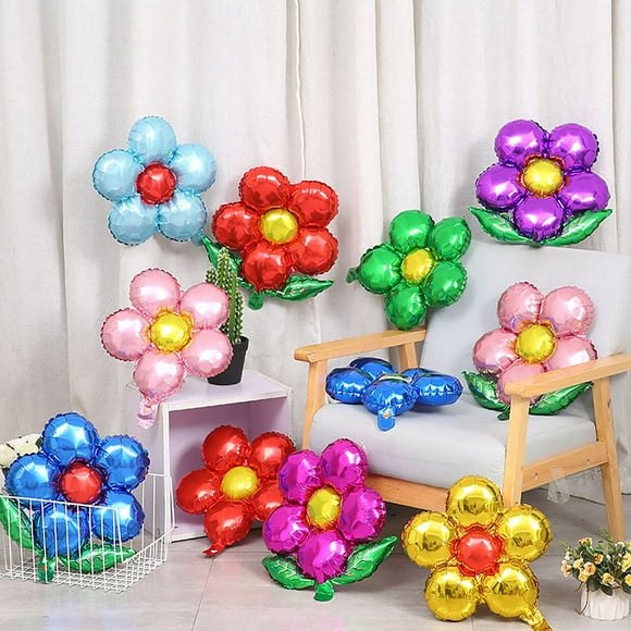 BEADCEST Wedding Style Flower Shaped Balloon Set 20Pcs Aluminium Film for Home Decor and Festivals