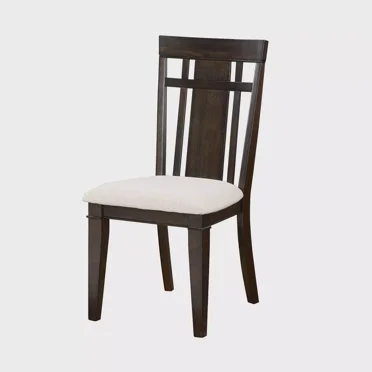 Dining Chair 6pc Set Dark Brown Finish Wooden Frame Kitchen Dining Furniture