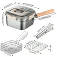 thumbnail image 3 of Dsscvnef Stainless Steel Frying Pan Household Small Frying Pan Outdoor Function Portable Frying Pan Frying Pan, 3 of 8