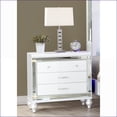 thumbnail image 4 of Bedroom Set, Glam Queen 4 PC Off-White Wood with LED Lights | Wood | Standard Beds, 4 of 11
