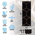 thumbnail image 2 of Slip-Resistant, Non-Adhesive, Durable, Stain-Resistant, Washable 8.5x26 in. Stair Treads to Enhance Safety, Protect Stairs, and Reduce Noise. Black and Gold Contemporary Geometric Design, Set of 7, 2 of 7